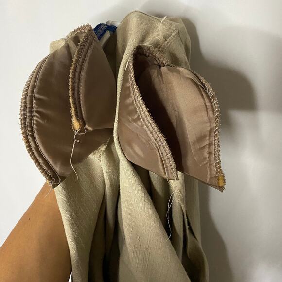 Joanna Petite| Women's vintage beige collared jacket blazer - Picture 11 of 16